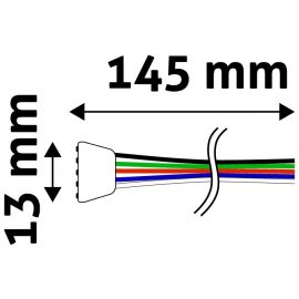 Avide LED Ταινία 12V RGB+W 5Pin Σύνδεσης Θηλυκό Καλώδιο