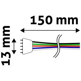 Avide LED Ταινία 12V RGB+W 5Pin Σύνδεσης Αρσενικό Καλώδιο