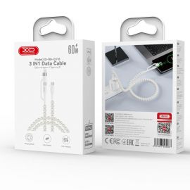 XO NB-Q310 Pearl Data Cable Type-C to Type-C (60W) & Apple (27W) 1m