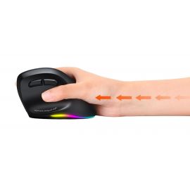 Meetion MT-BTM010L Left Ergonomic Wireless Mouse Black