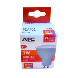ATC SMD Λαμπτήρας LED Spot GU10 230V 7W/600LM 110° 4000K