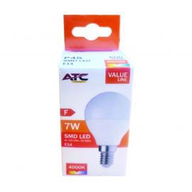 ATC SMD Λαμπτήρας LED Globe P45 230V 7W/600LM E14 4000K