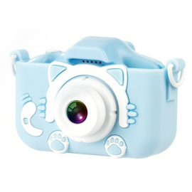 XO XJ01 Παιδική Κάμερα Διπλού Φακού Με Κάλυμμα Σιλικόνης (Μπλε)