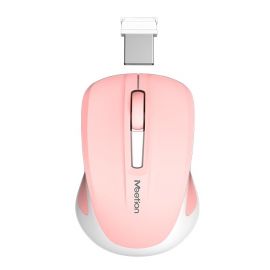 Meetion Silent Mini 2.4G Οπτικό Ασύρματο Ποντίκι (Ροζ)