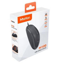 Meetion M100 USB Ενσύρματο Ποντίκι Μαύρο