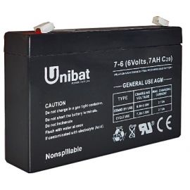 UNIBAT GEN. USE AGM 6V 7Ah