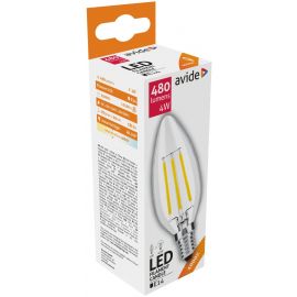 Avide LED Filament Κερί  4W E14 360° Λευκό 4000K