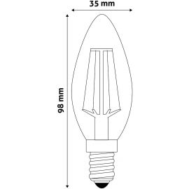 Avide LED Filament Κερί  4W E14 360° Λευκό 4000K