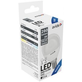 Avide LED Σφαιρική 3W E14 Ψυχρό 6400K Value