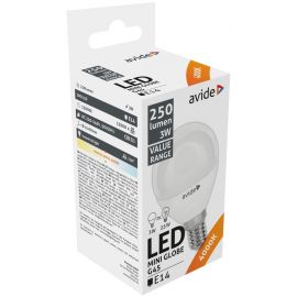 Avide LED Σφαιρική 3W E14 Λευκό 4000K Value