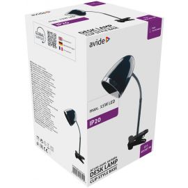 Avide Basic Φωτιστικό Γραφείου με Κλιπ E27 15W Μαύρο