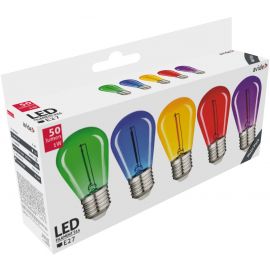 Avide Διακοσμητική Λάμπα LED Filament 0.6W E27 (4τμχ) (Πράσινο/Μπλέ/Κίτρινο/Κόκκινο)