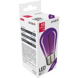 Avide LED Διακοσμητική Λάμπα Filament 0.6W E27 Μώβ