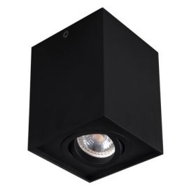 Avide Φωτιστικό Οροφής GU10 Spot Light Τετράγωνο Μαύρο Περιστρεφόμενο