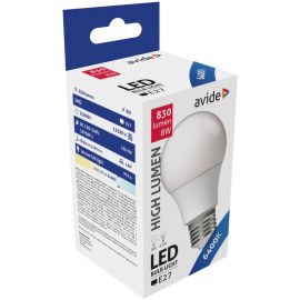 Avide LED Κοινή A60  8W E27 Ψυχρό 6400K