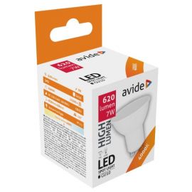 Avide LED Σπότ Αλουμίνιο + Πλαστικό 7W GU10 110° Λευκό 4000K Υψηλής Φωτεινότητας