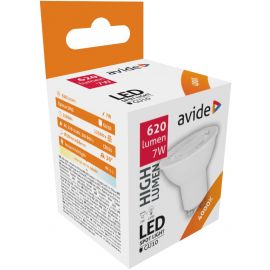 Avide LED Σπότ Αλουμίνιο + Πλαστικό 7W GU10 36° Λευκό 4000K Υψηλής Φωτεινότητας