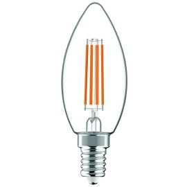 Avide LED Filament Κερί 4.9W E14 Λευκό 4000K Super Υψηλής Φωτεινότητας