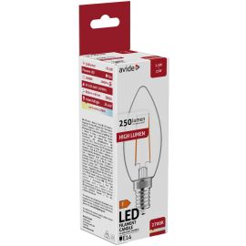 Avide LED Filament Κερί 2.5W E14 360° Θερμό 2700K Υψηλής Φωτεινότητας