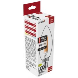 Avide LED Filament Κερί 4.9W E14 Θερμό 2700K Super Υψηλής Φωτεινότητας