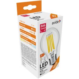 Avide LED Filament Κοινή  8W E27 360° Λευκό 4000K