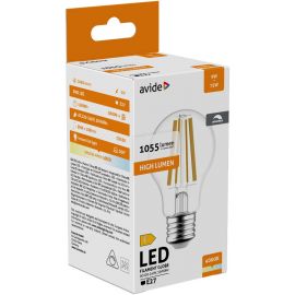 Avide LED Filament Κοινή  9W E27 360° Λευκό 4000K Υψηλής Φωτεινότητας Ντιμαριζόμενο