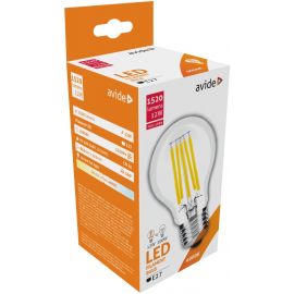 Avide LED Filament Κοινή 12W E27 A65 360° Λευκό 4000K Υψηλής Φωτεινότητας