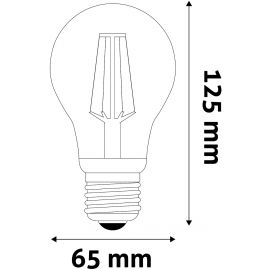 Avide LED Filament Κοινή 14W E27 A65 360° Λευκό 4000K Υψηλής Φωτεινότητας