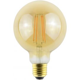 Avide LED Filament Κοινή G95 7W E27 360° Θερμό 2500K Ντιμαριζόμενο/Κεχριμπάρι 