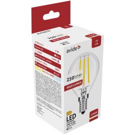 Avide LED Filament Στρογγυλή 2W E14 Θερμό 2700K