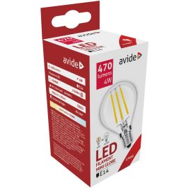 Avide LED Filament Σφαιρική 4W E14 360° Θερμό 2700K