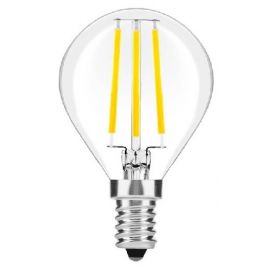 Avide LED Filament Σφαιρική 6W E14 360° Θερμό 2700K Υψηλής Φωτεινότητας