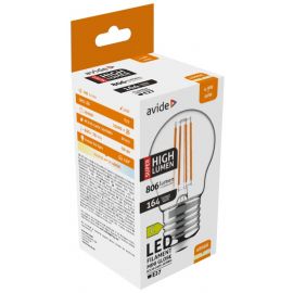 Avide LED Filament Σφαιρική 4.9W E27 Λευκό 4000K Super Υψηλής Φωτεινότητας