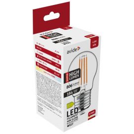 Avide LED Filament Σφαιρική 4.9W E27 Θερμό 2700K Super Υψηλής Φωτεινότητας