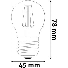 Avide LED Filament Σφαιρική 6W E27 360° Θερμό 2700K Υψηλής Φωτεινότητας