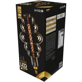 Avide LED Jumbo Bixby Κεχριμπάρι 8W E27 2400K Ντιμαριζόμενο 200x410mm