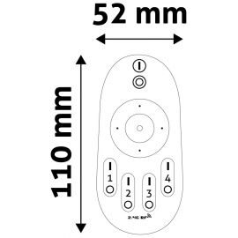 Avide LED Ταινία 12V Ντίμερ 4 Ζωνών RF Τηλεχειριστήριο 144W Ελεγκτής