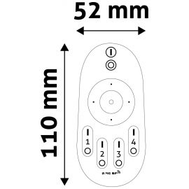 Avide LED Ταινία 12V 144W Ντίμερ 4 Ζωνών RF Τηλεχειριστήριο και Ελεγκτής