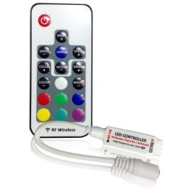 Avide LED Ταινία 12V 144W RGB 17 Πλήκτρα RF Τηλεχειριστήριο και Ελεγκτής