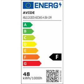 Avide LED Ταινία 12V 4.8W 6400K IP65 10m