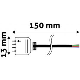 Avide LED Ταινία Καλώδιο Σύνδεσης 12V RGB 4PIN Αρσ.