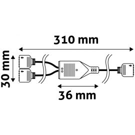 Avide LED Ταινία 12V RGB+W Διπλής Κατεύθυνσης Σύνδεση 30cm