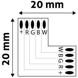 Avide LED Ταινία 12V RGB+W L Σύνδεσης