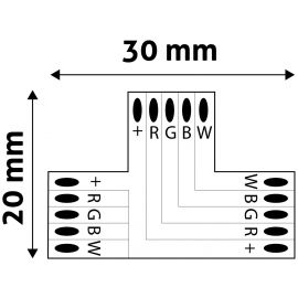 Avide LED Ταινία 12V RGB+W T Σύνδεσης