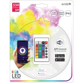 Avide LED Ταινία Blister 12V  7.2W SMD5050 30LED RGB IP65 5m WIFI TUYA + IR