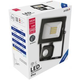 Avide LED Προβολέας Slim SMD  20W Ψυχρό 6400K Φωτοκύτταρο