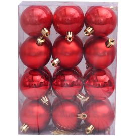 Artezan Χριστουγεννιατικες Μπάλες 5cm Κόκκινο 24τμχ/κουτί