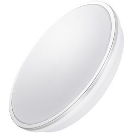 Avide LED Μοντέρνα Πλαφονιέρα Οροφής Olivia Silver 24W 380*50mm NW 4000K