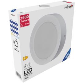 Avide LED Φωτιστικό Οροφής Χωνευτό Στρογγυλό Πλαστικό 24W Ψυχρό 6400K