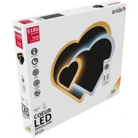 Avide Μοντέρνα Πλαφονιέρα Οροφής LED Coeur 74W